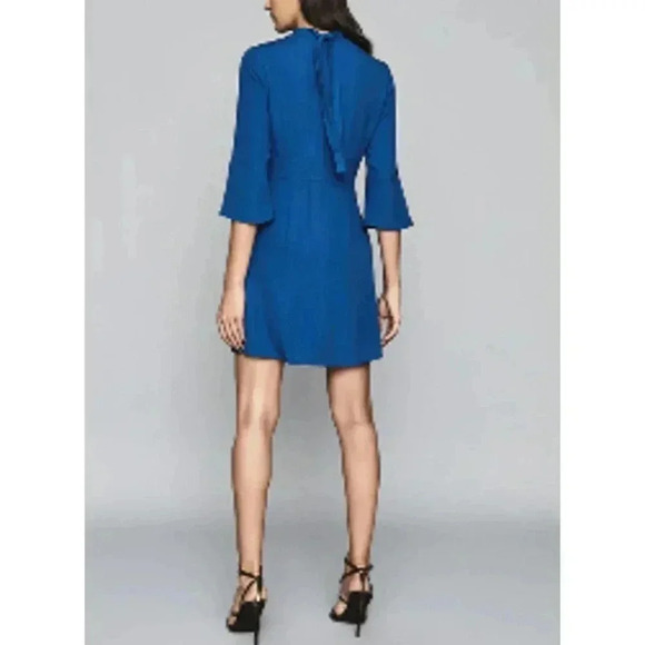 Reiss 3/4 Sleeve Cora Shift Dress - Blue - Picture 2 of 8
